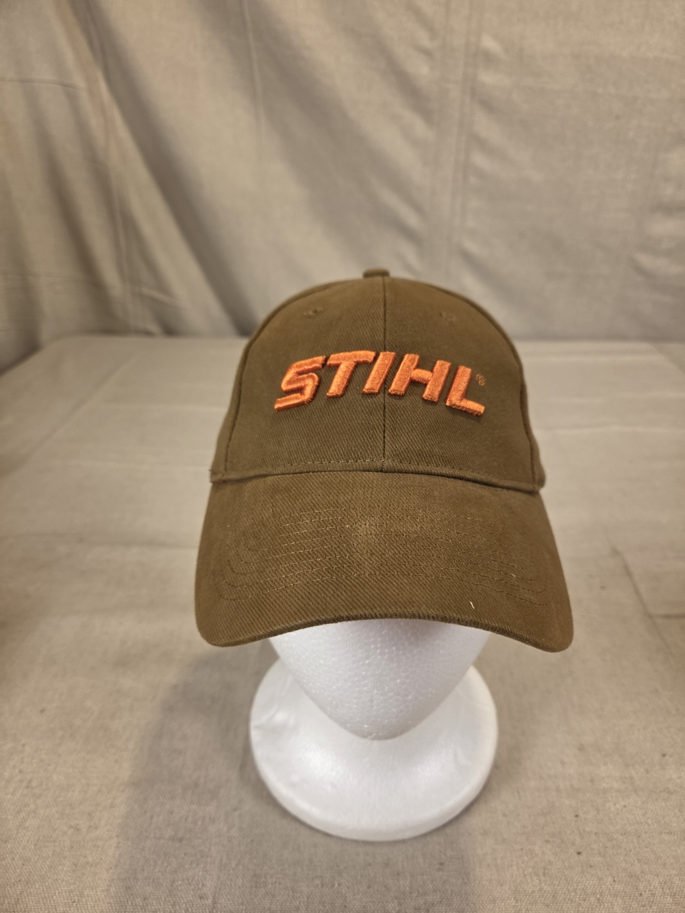 STIHL Apparel Brown Orange Logo Adjustable Baseball Cap Hat